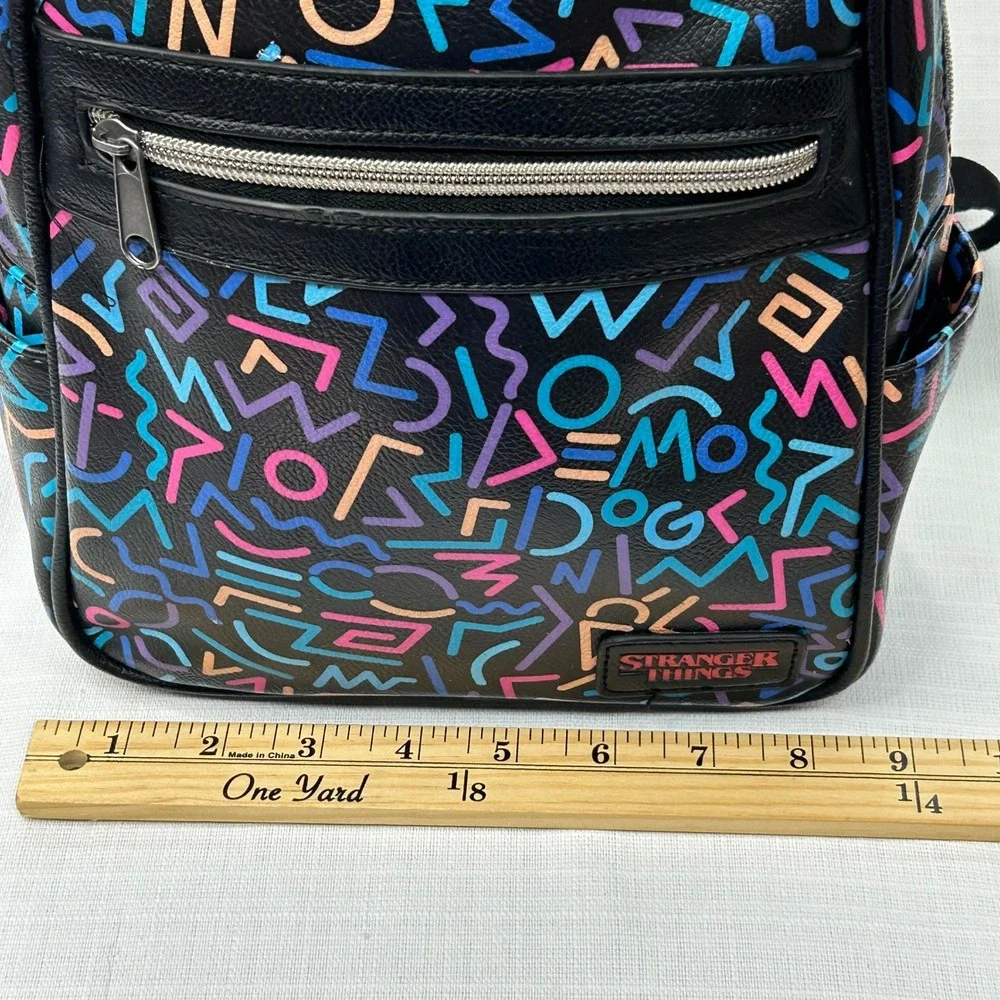 Funko Stranger Things Mini Backpack 80s 90s Retro Faux Leather Black Bag